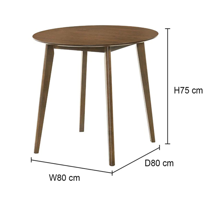 Harold Dining Table 80cm (Walnut)