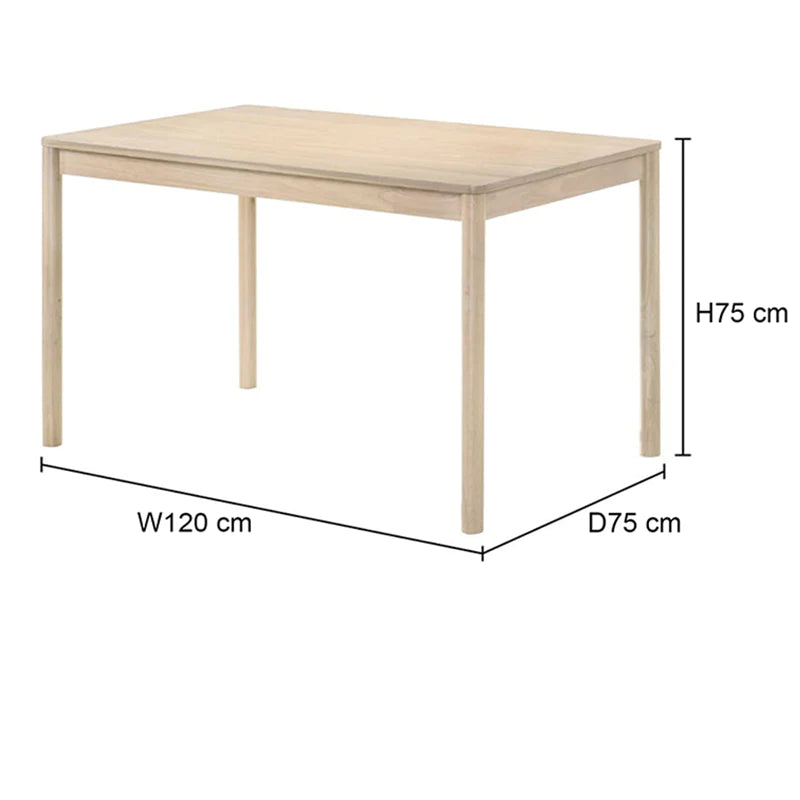 Irvine Dining Table 75x120cm (Whitewash)