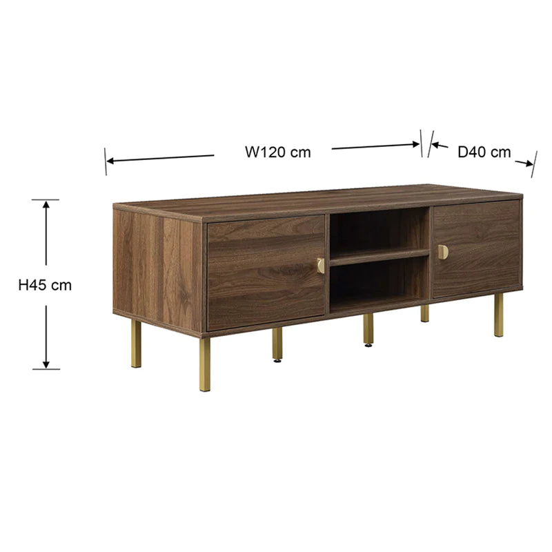 Georgine TV Rack 120cm (Walnut)