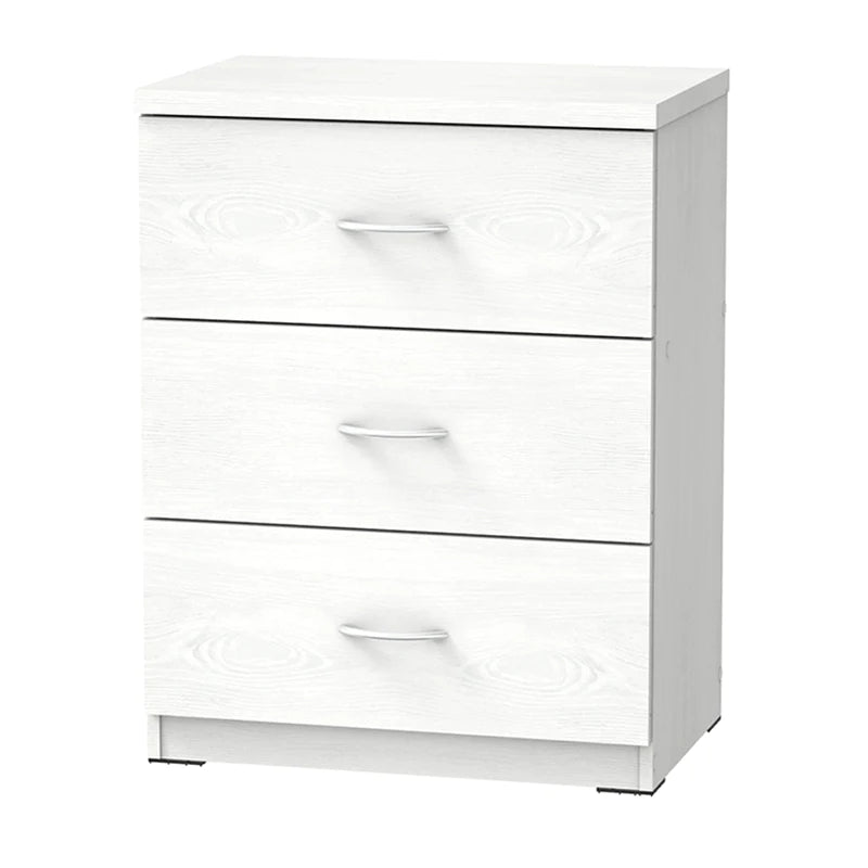 Selene Chest of 3 Drawer (White)