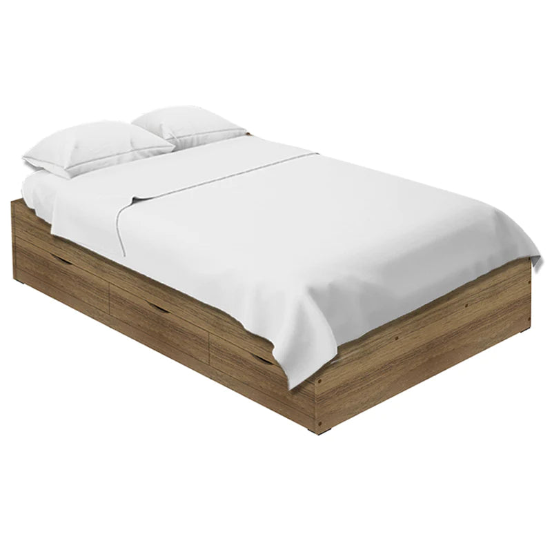 Siesta with 6-Drawers Bed Walnut (Semi-Double, 48"x75")