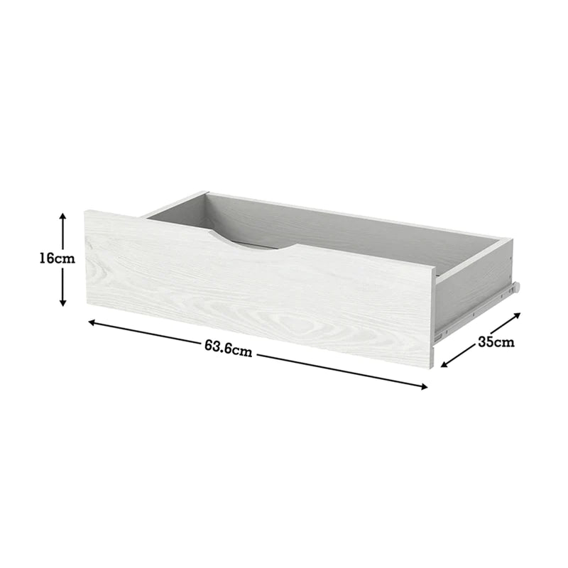 Siesta with 6-Drawers Bed White (Semi-Double, 48"x75")