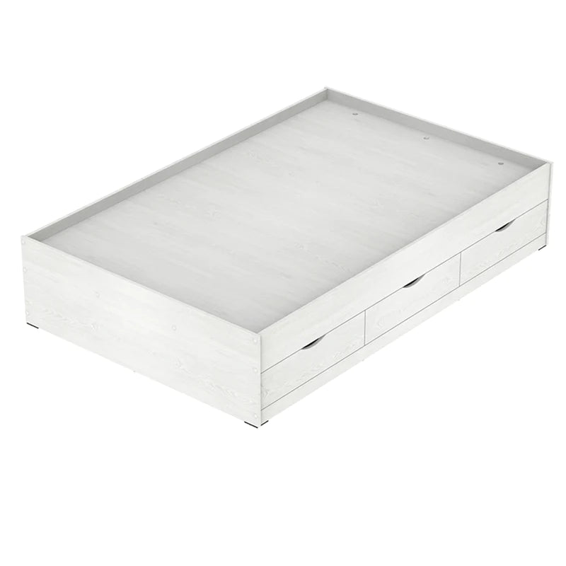 Siesta with 6-Drawers Bed White (Semi-Double, 48"x75")