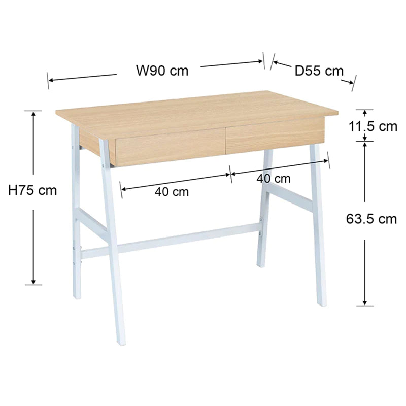 Arjun Office Desk 90cm (Oak)