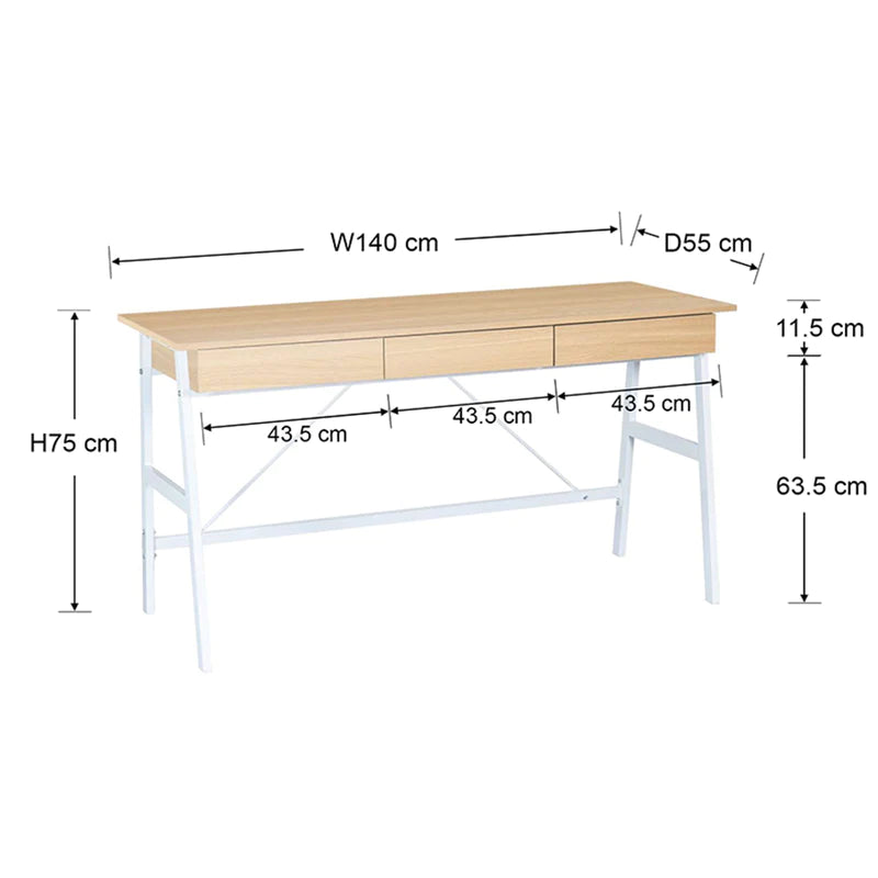 Arjun Office Desk 140cm (Oak)