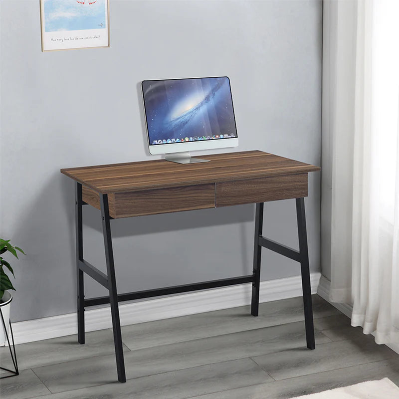 Arjun Office Desk 90cm (Black Walnut)