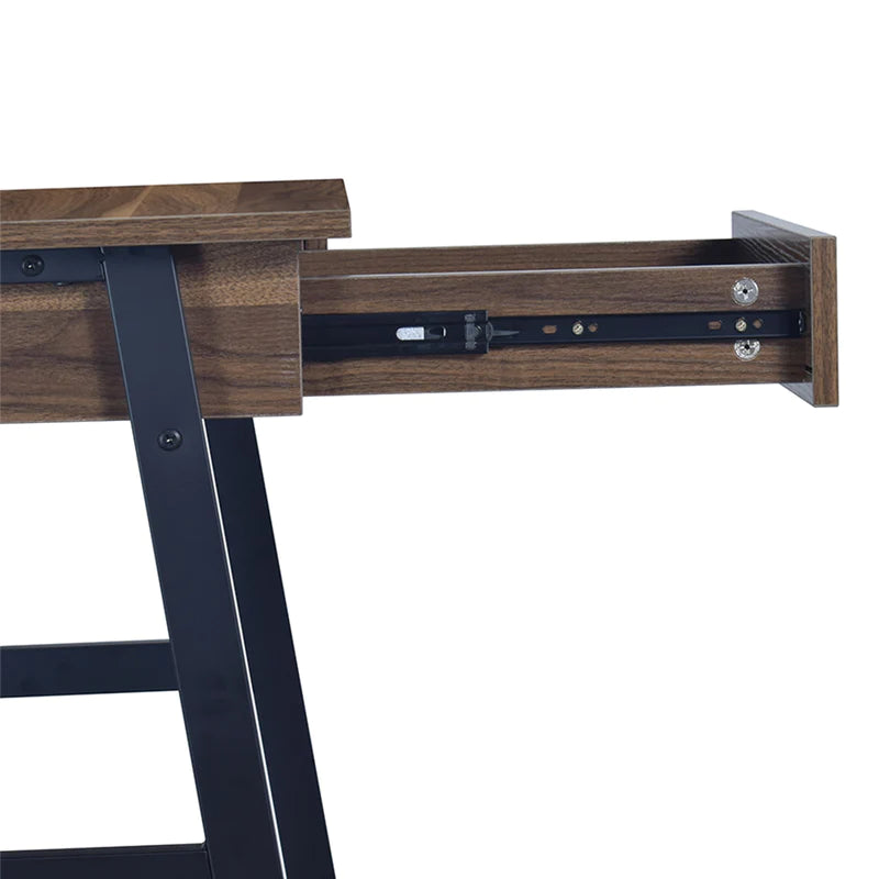 Arjun Office Desk 90cm (Black Walnut)