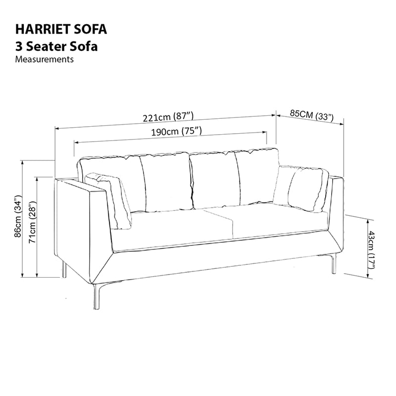 Harriet Sofa (3-Seater)