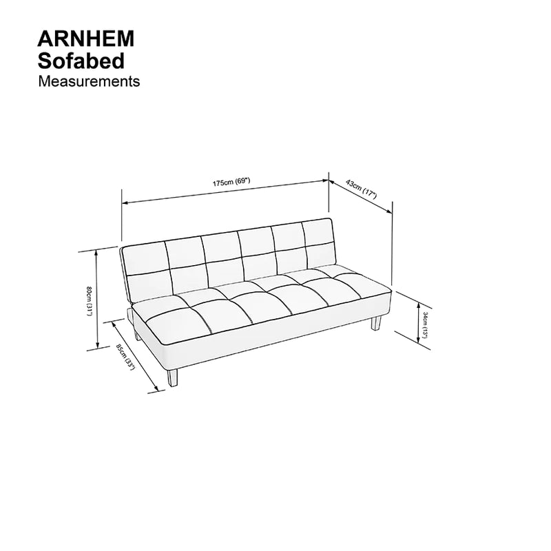 Arnhem Sofa Bed (Essen Gray)