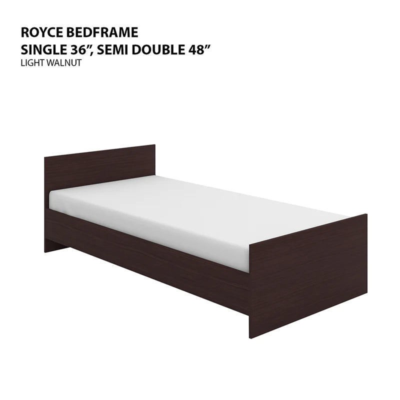 Royce Bed Light Walnut (Semi-Double, 48"x75")