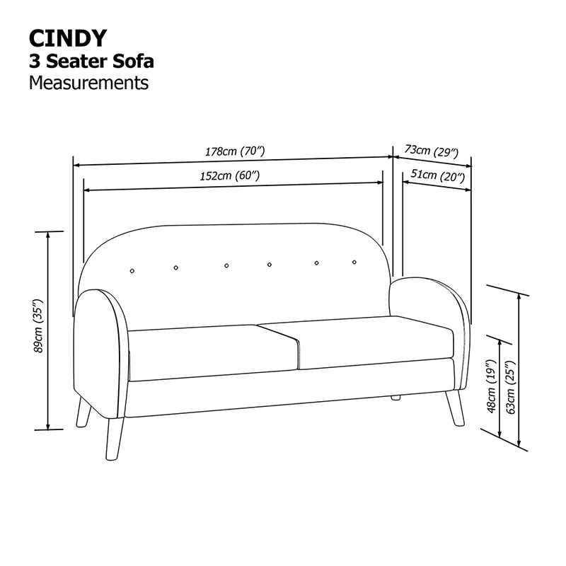 Cindy Sofa (3-Seater)