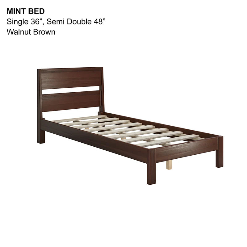 Mint Bed Walnut Brown (Semi-Double, 48"x75")