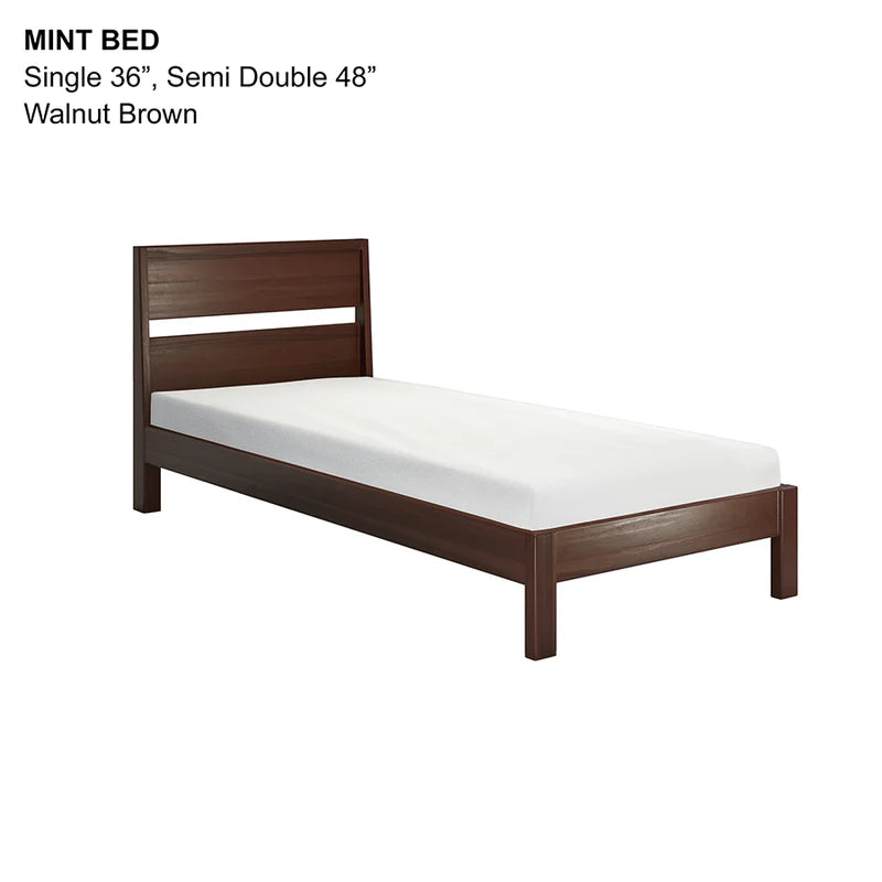 Mint Bed Walnut Brown (Semi-Double, 48"x75")