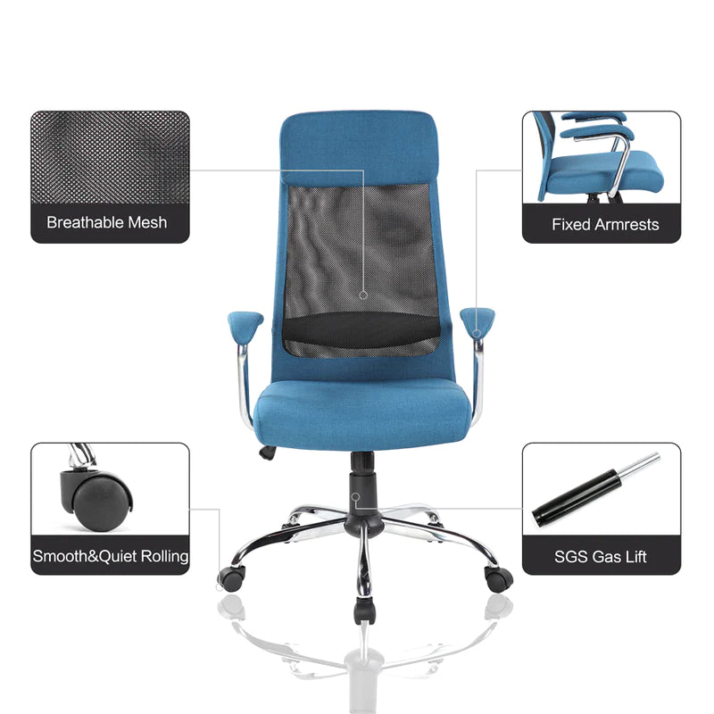 Clifford High Back Office Chair (Blue)