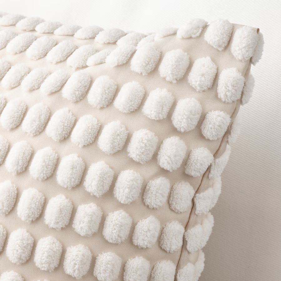 SVARTPOPPEL Cushion cover, off-white, 50x50 cm (20x20 ")